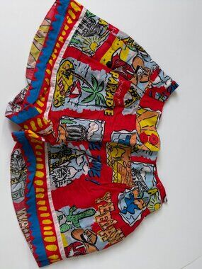 Stella McCartney Kids Red Western Parade Adventure Print Skirt 2T